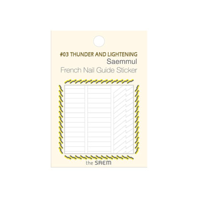 The Saem Saemmul Frenchnail Guide Sticker 03.Thunder And Lightening