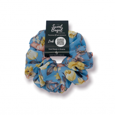 SWEET BAGEL XL Chiffon Scrunchie For Hair Flower Mix
