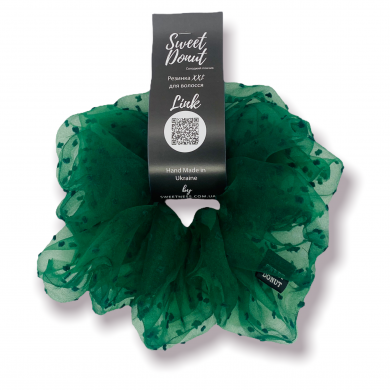SWEET DONUT XXL Scrunchie For Hair Green Veil