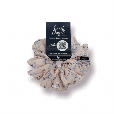 SWEET BAGEL XL Scrunchie For Hair Violets in Pink Glaze