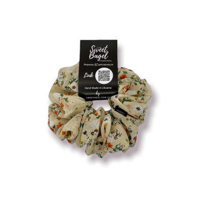 SWEET BAGEL XL Scrunchie For Hair Flower Meadow
