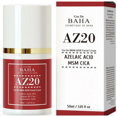 Cos De Baha AZ20 Azealiac Acid MSM Cica Facial Cream