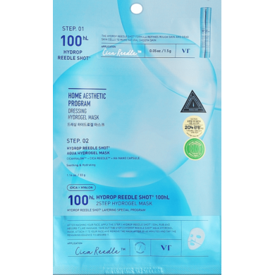 VT Cosmetics Hydrop Reedle Shot 100hL 2Step Hydrogel Mask