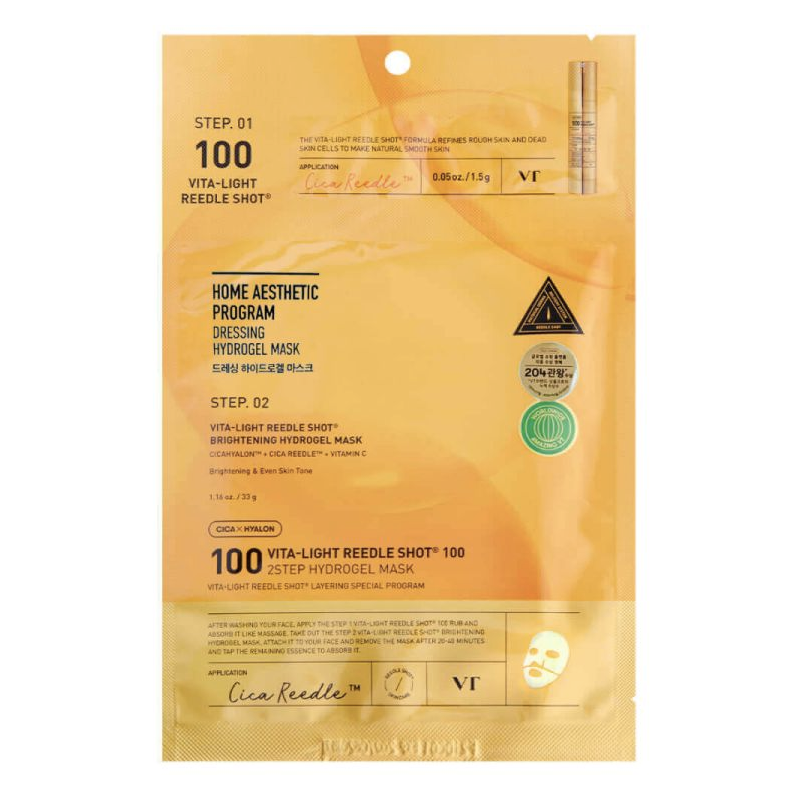 VT Cosmetics Vita-Light Reedle Shot 100 2-Step Mask VT Cosmetics Vita-Light Reedle Shot 100 2-Step Mask