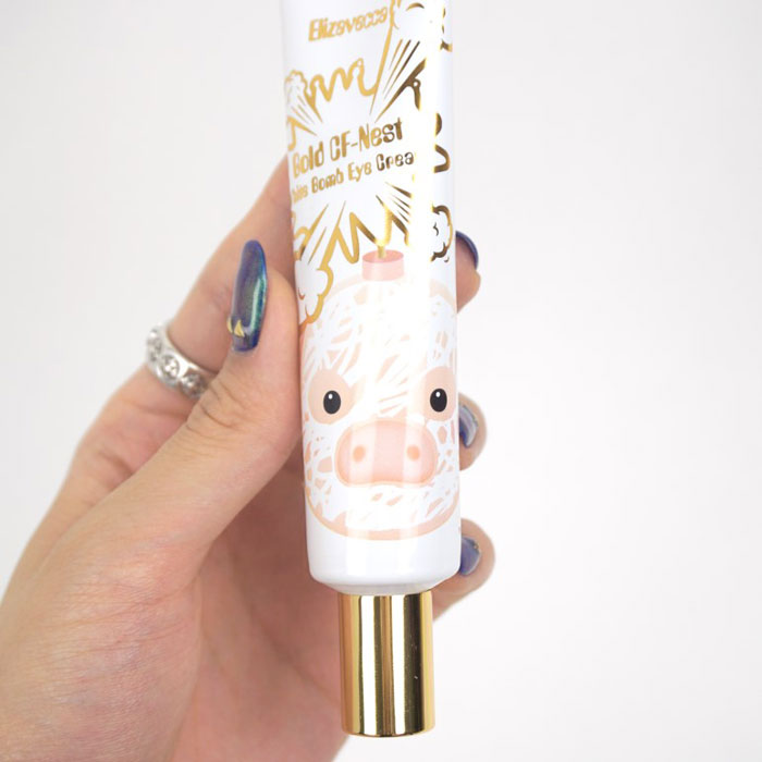 Elizavecca Gold CF-Nest White Bomb Eye Cream Осветляющий крем для век на основе ласточкиного гнезда фото 4 | Sweetness