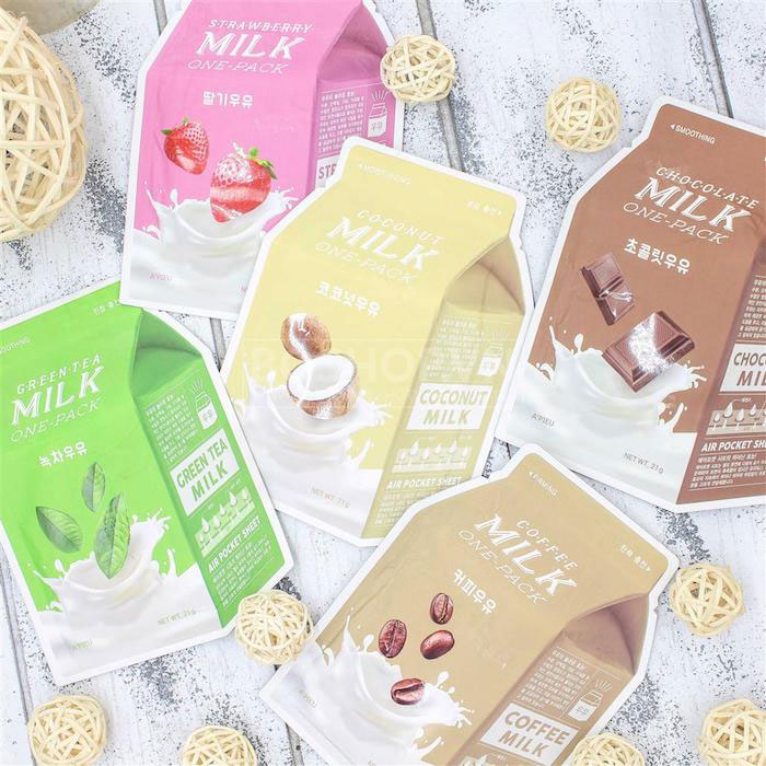 Тканевые молочные маски A'PIEU Milk One Pack фото 3 | Sweetness
