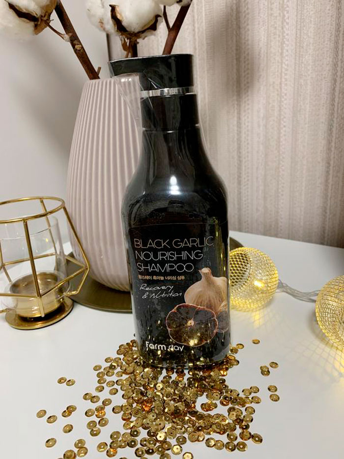 Farmstay Black Garlic Nourishing Shampoo Восстанавливающий и укрепляющий шампунь с экстрактом черного чеснока фото 1 / Sweetness