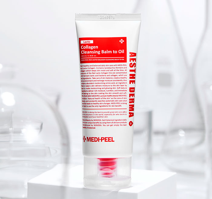 Medi-Peel Red Lacto Collagen Cleansing Balm to Oil Гидрофильный бальзам с пробиотиками и коллагеном фото 2 / Sweetness