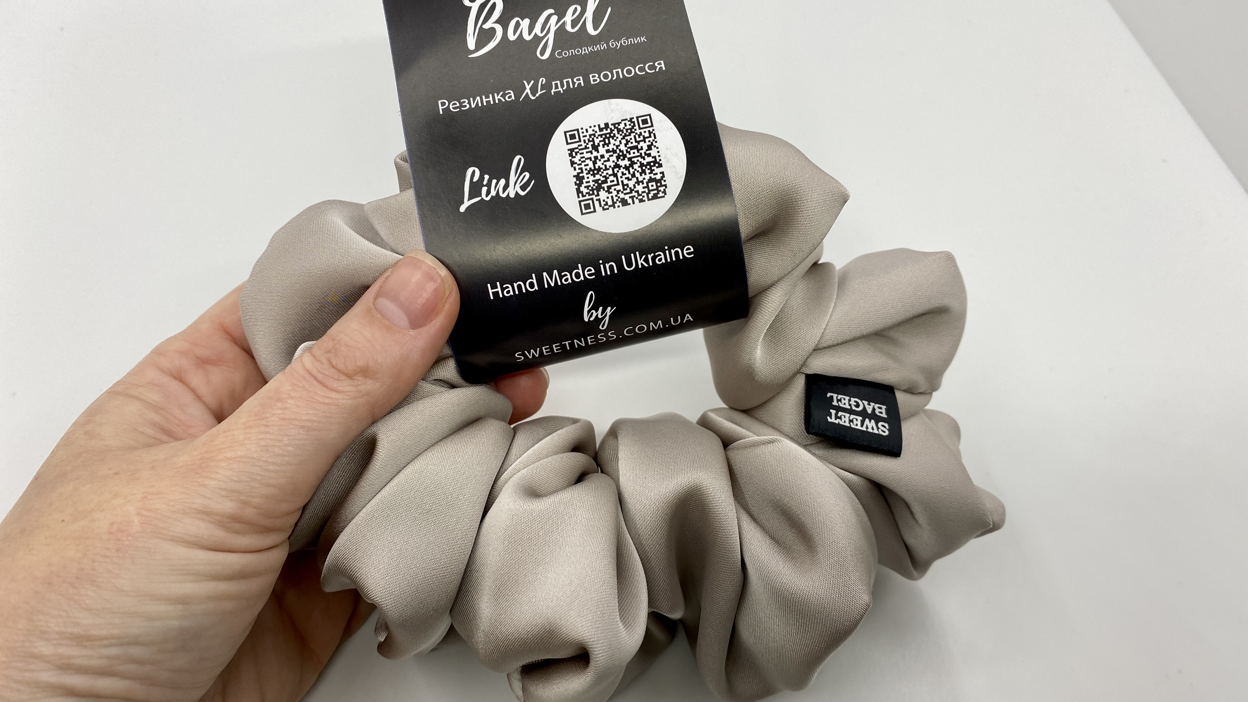 SWEET BAGEL XL Scrunchie For Hair Graphite